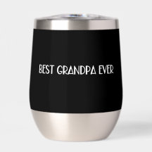 Best Grandpa Ever Simple Black White Grandad Gift 