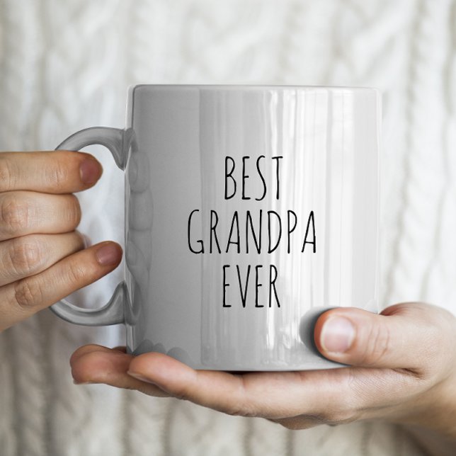 "Best Grandpa Ever" Simple Modern Farmhouse Giant Coffee Mug (Creator Uploaded)