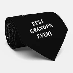 Best Grandpa Ever Typography Custom Fathers Day Ne Neck Tie