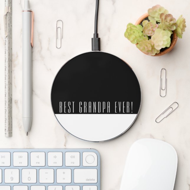 Best Grandpa Ever Wireless Charger (Desk)