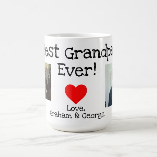 best grandpa ever with picture coffee mug