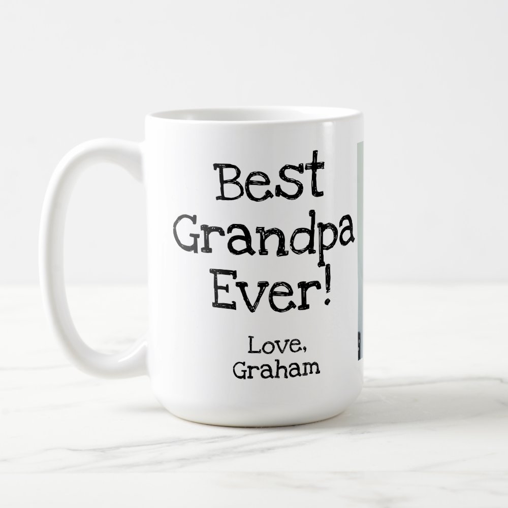 Discover Best Grandpa Ever With Picture Birthday Gift Coffee Mug