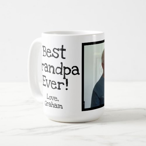 best grandpa ever with picture coffee mug