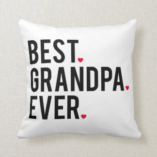 best grandpa ever, word art, text design throw pillow