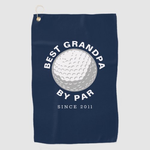 Best Grandpa Fathers Day Custom Golf Towel