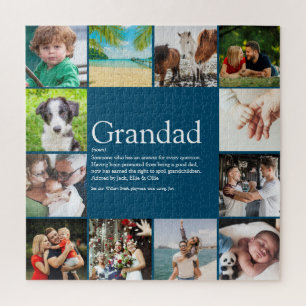 Best Grandpa, Grandad, Papa Definition 12 Photo Jigsaw Puzzle