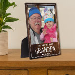 Best Grandpa Grandchild Photo Rustic Wood Plaque<br><div class="desc">Rustic wood plaque with one photo template to personalize with grandpa and grandkid picture.
Unique photo frame with 'You are the best grandpa' typography and grandchild name.Makes a perfectr keepsake gift for father's day,  grandparent's day,  birthday, christmas, etc</div>