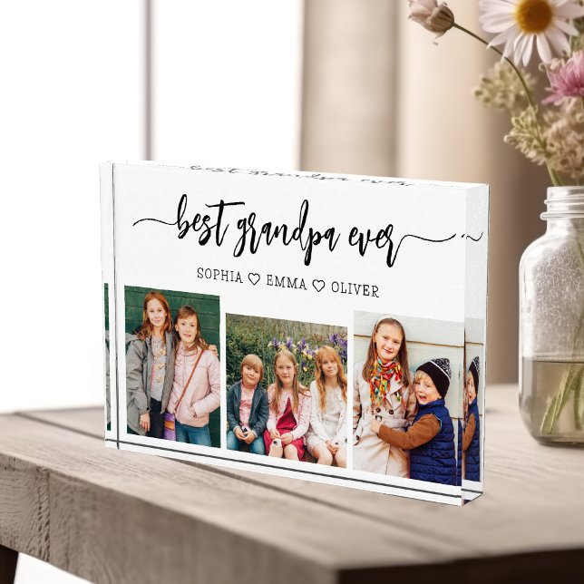 Best Grandpa Grandchildren Photo Collage Block (Creator Uploaded)