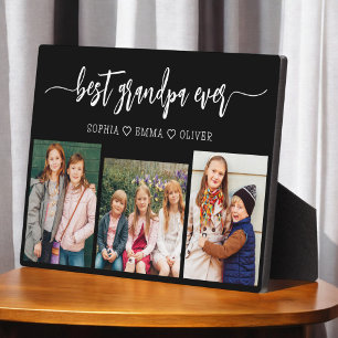 Best Grandpa Grandchildren Photo Collage Plaque