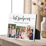 Best Grandpa Grandchildren Photo Collage Plaque<br><div class="desc">Capture the love between Poppy and his grandchildren with our Grandfather Grandpa Grandchildren Photo Collage Plaque. This personalized plaque features a heartwarming photo collage, beautifully displaying cherished moments shared between Poppy and his beloved grandchildren. Surrounding the photos is the endearing title "Poppy, " adding a special touch to the design....</div>