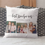 Best Grandpa Grandchildren Photo Collage Throw Pillow<br><div class="desc">Celebrate your grandpa with the Best Grandpa Grandchildren Photo Collage Throw Pillow. This personalized keepsake features a beautifully arranged collage of cherished photos, capturing special moments with his grandchildren. Crafted from high-quality materials, it adds a stylish and sentimental touch to any space, perfect for displaying on a bed or couch....</div>