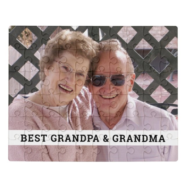 Best Grandpa & Grandma Photo Jigsaw Puzzle (Puzzle Horizontal)
