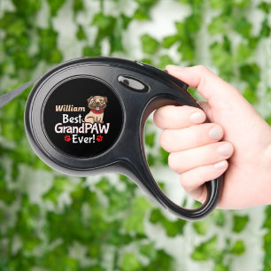 Best Grandpa GrandPAW Ever Retractable Pet Leash