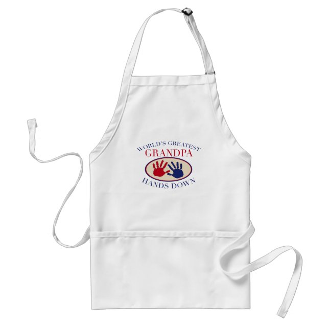 Best Grandpa Hands Down Adult Apron (Front)