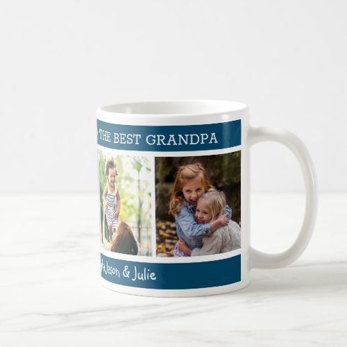  Best Grandpa Happy Fathers Day 4 Photo Collage  Coffee Mug