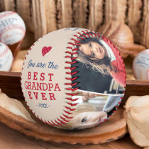 Best Grandpa Heart 4 Photo Collage Baseball