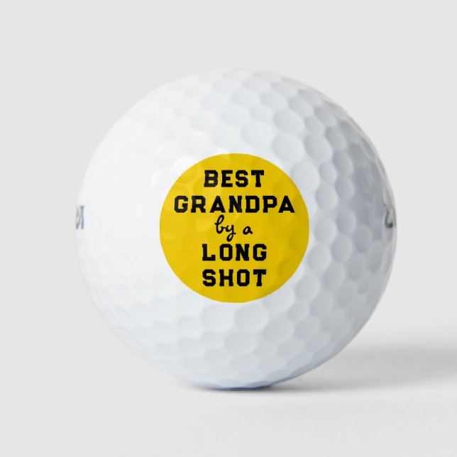 Best Grandpa Humor Golf Balls (Front)