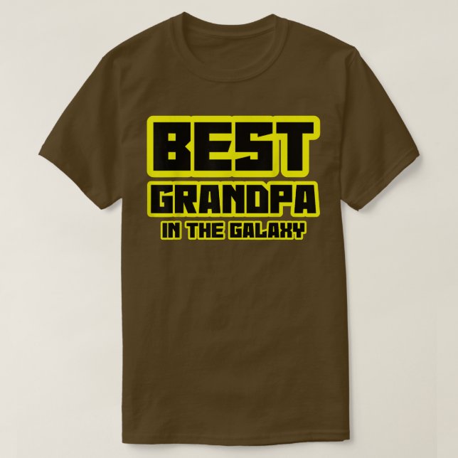 BEST GRANDPA IN THE GALAXY Dad Daddy Papa Sci Fi F T-Shirt (Design Front)