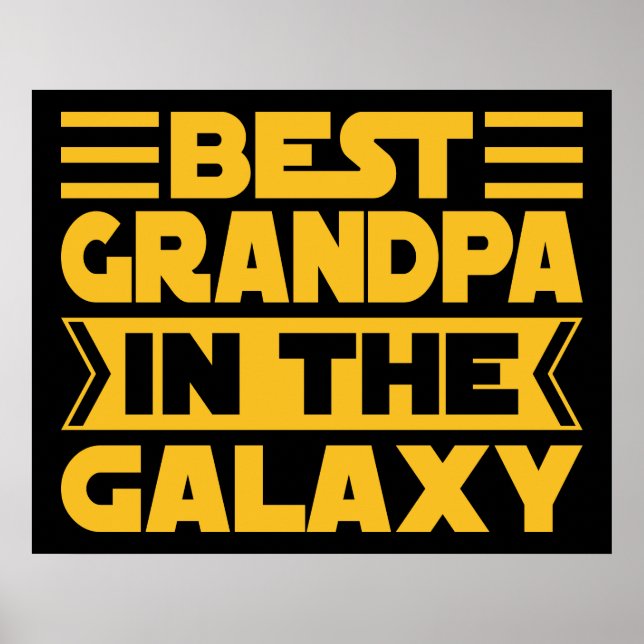Best Grandpa In The Galaxy Poster (Front)