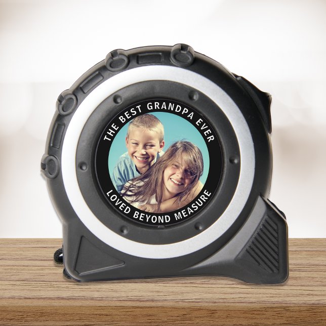 Best Grandpa Loved Beyond Measure Photo Tape Measure (Creator Uploaded)