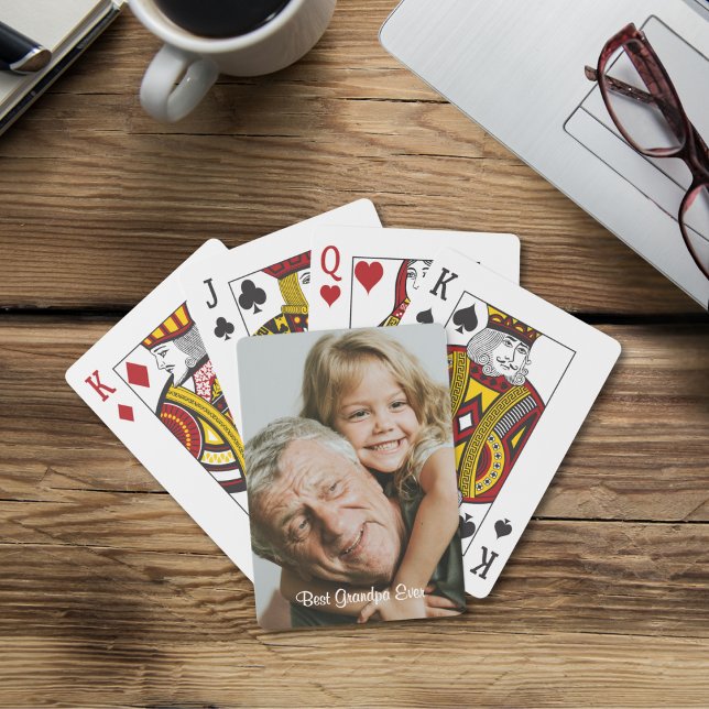 Best Grandpa Personalized Photo Playing Cards (Creator Uploaded)