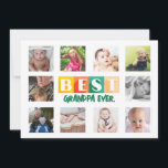 BEST GRANDPA Photo Collage Custom Personalized Holiday Card<br><div class="desc">BEST GRANDPA Photo Collage Custom Personalized</div>