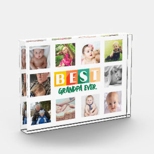 BEST GRANDPA Photo Collage Personalized Modern