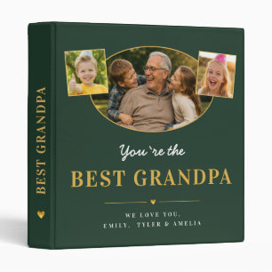 Best Grandpa Photo Father’s Day Memory Album 3 Ring Binder