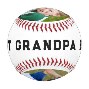 Best Grandpa Photo Personalized Baseball
