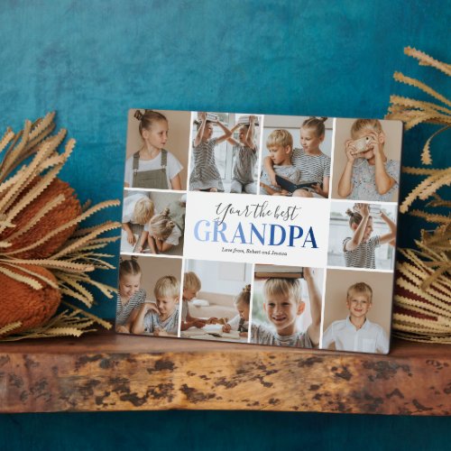 Best Grandpa Photo Plaque