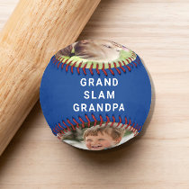 Best Grandpa Photos Blue Baseball