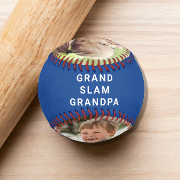 Best Grandpa Photos Blue Baseball