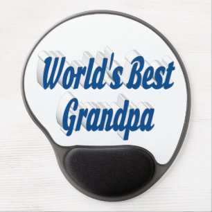 Best Grandpa sea blue text Gel Mouse Pad