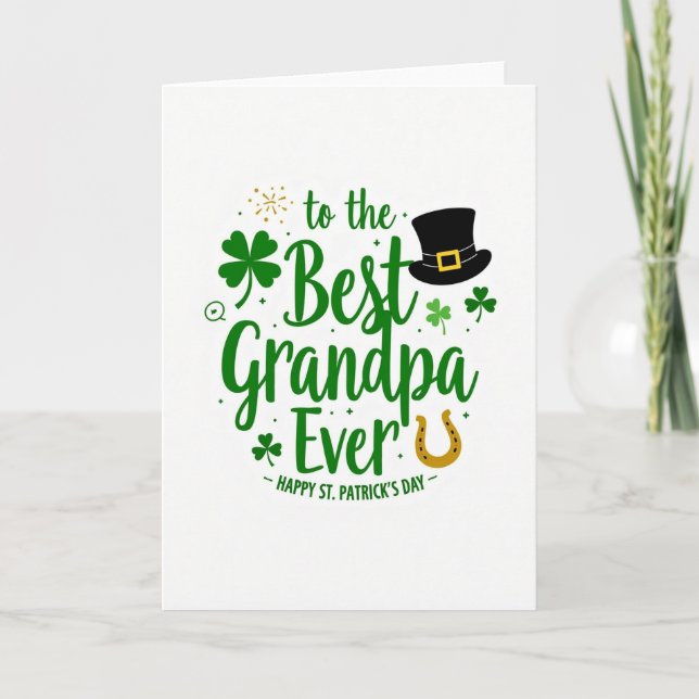 Best Grandpa St Patricks Day Card (Front)