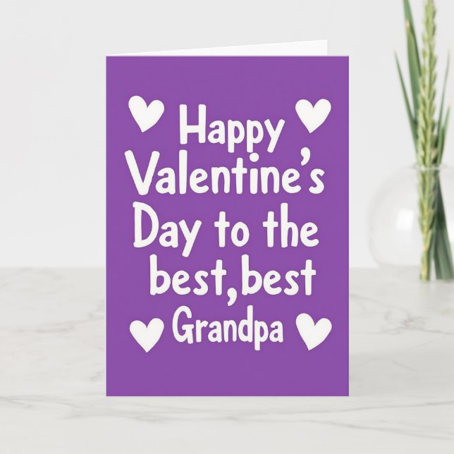 Best Grandpa Valentines Day Card (Front)