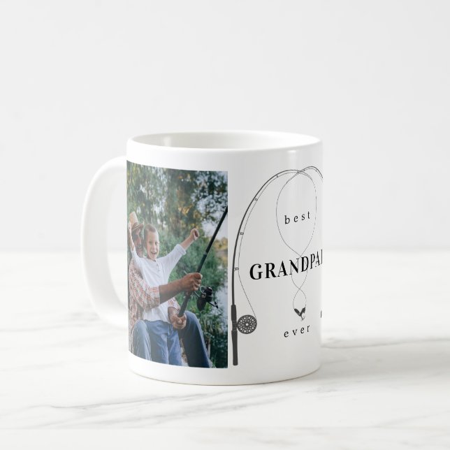 Best Grandpap Ever Fishing Rod Photo Mug (Front Left)