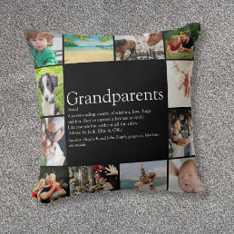 Best Grandparents Ever Definition 12 Photo Throw Pillow