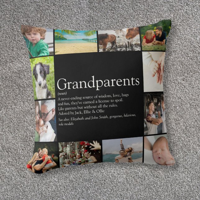 Best Grandparents Ever Definition 12 Photo Throw Pillow (Best Grandparents Ever Definition 12 Photo Throw Pillow)
