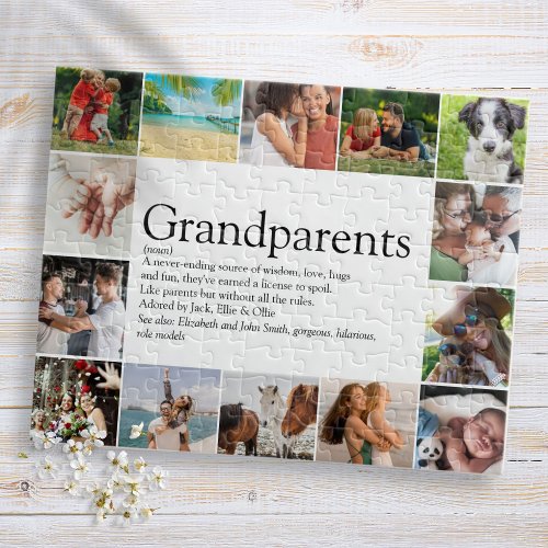 Best Grandparents Ever Definition 14 Photo Jigsaw Puzzle