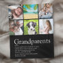 Best Grandparents Ever Definition 6 Photo Fleece Blanket