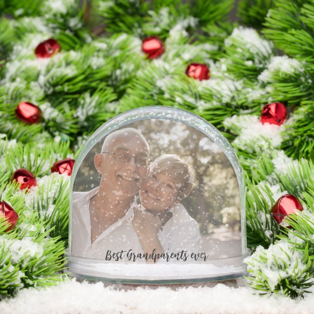 Best Grandparents ever photo gift  Snow Globe (Christmas)