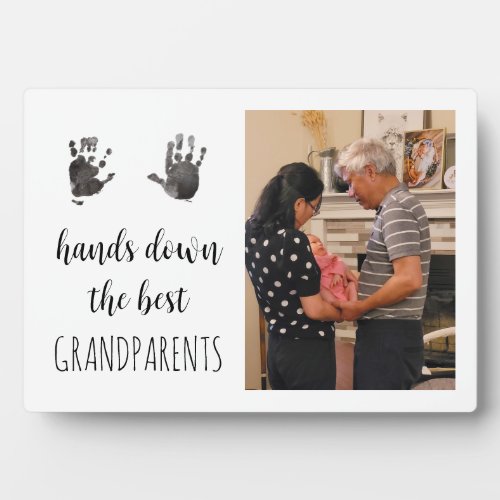 Best Grandparents Handprint Photo  Plaque