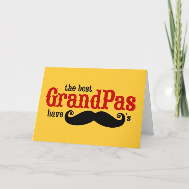 Best Grandpas Have Mustaches Card (Front)