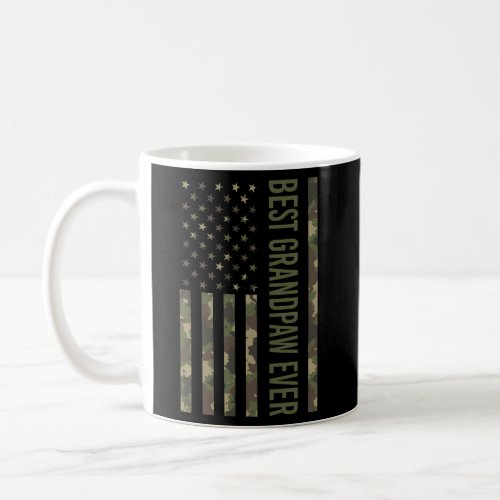Best Grandpaw Ever Camo American Flag For FatherS Coffee Mug