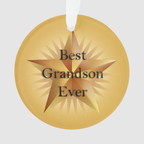 Best Grandson Ever Star Ornament