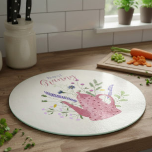Best Granny Custom Round Glass Cutting Board 