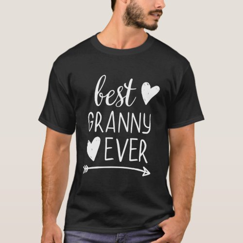 Best Granny Ever Grandmother Gifts Hearts Arrow Gr T_Shirt