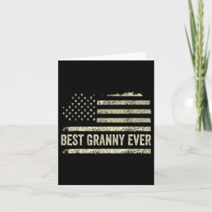 Best Granny Ever With Us American Flag Mothers Day Card