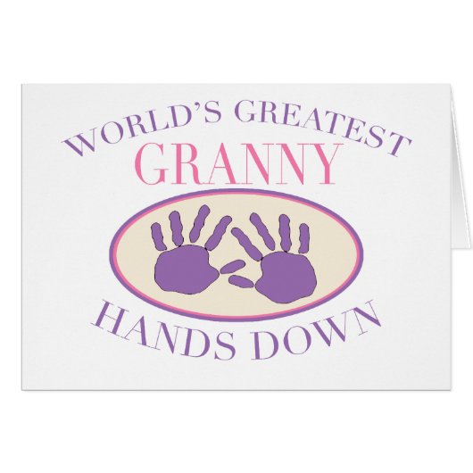 Best Granny Hands Down T-shirt Cards (Front Horizontal)