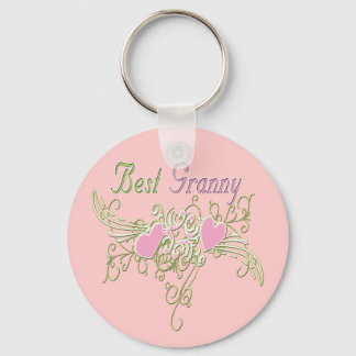 Best Granny Swirling Hearts Keychain